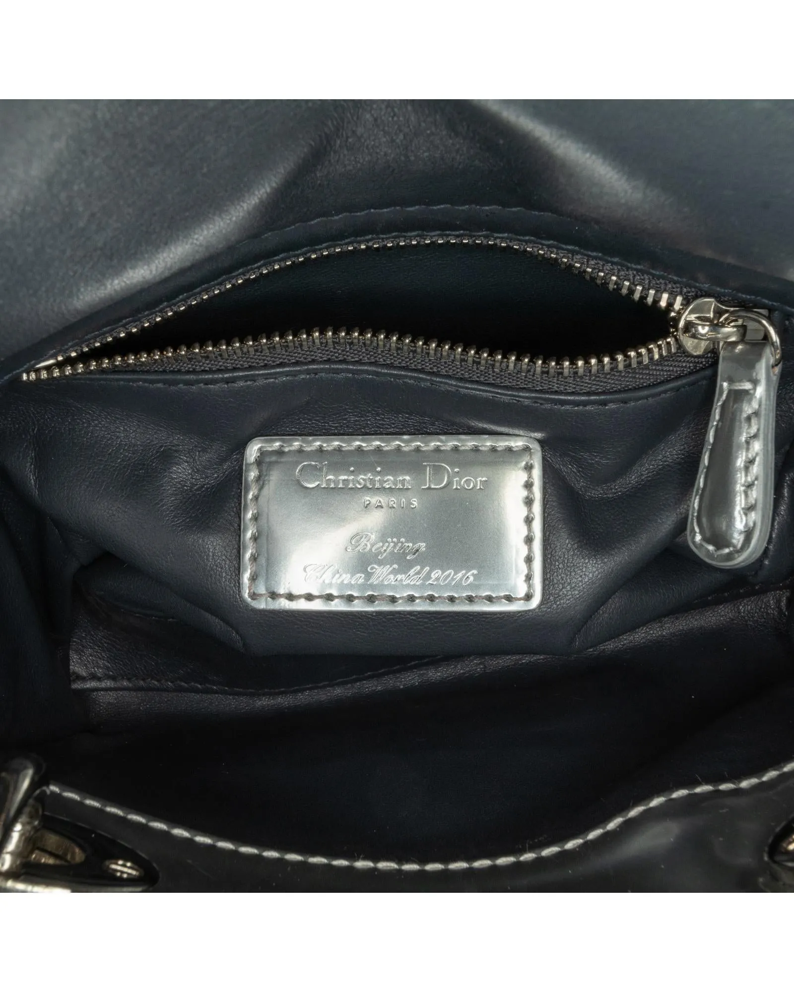 Metallic Patent Leather Lady Dior Handbag