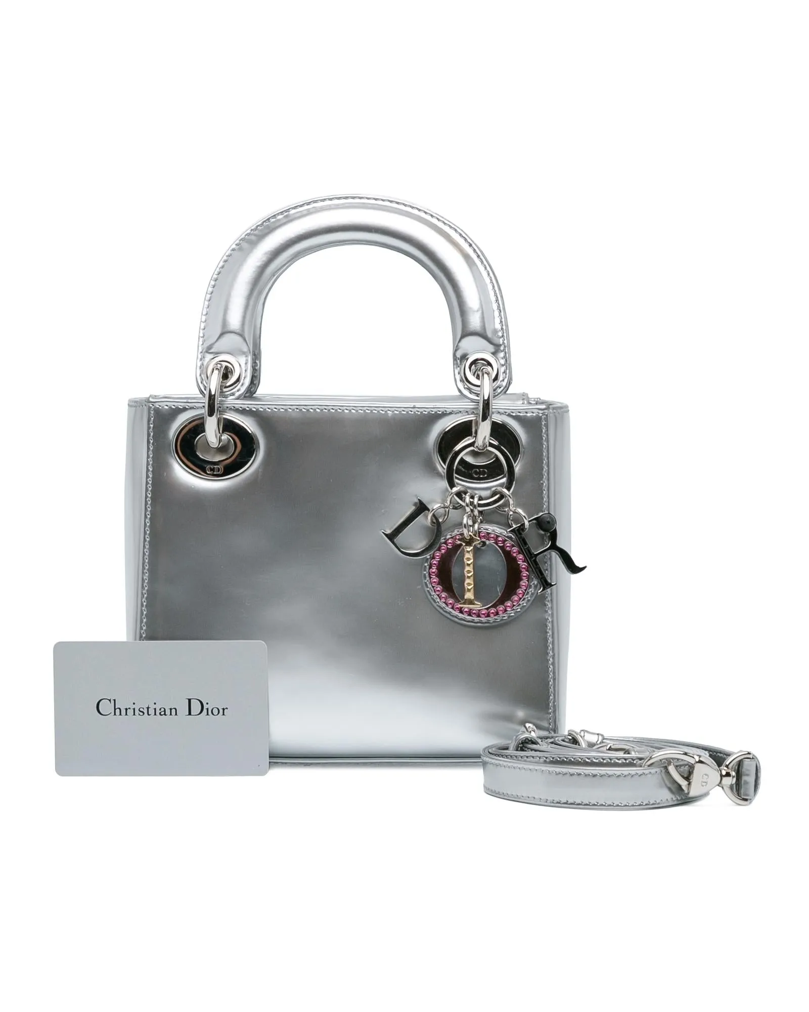 Metallic Patent Leather Lady Dior Handbag