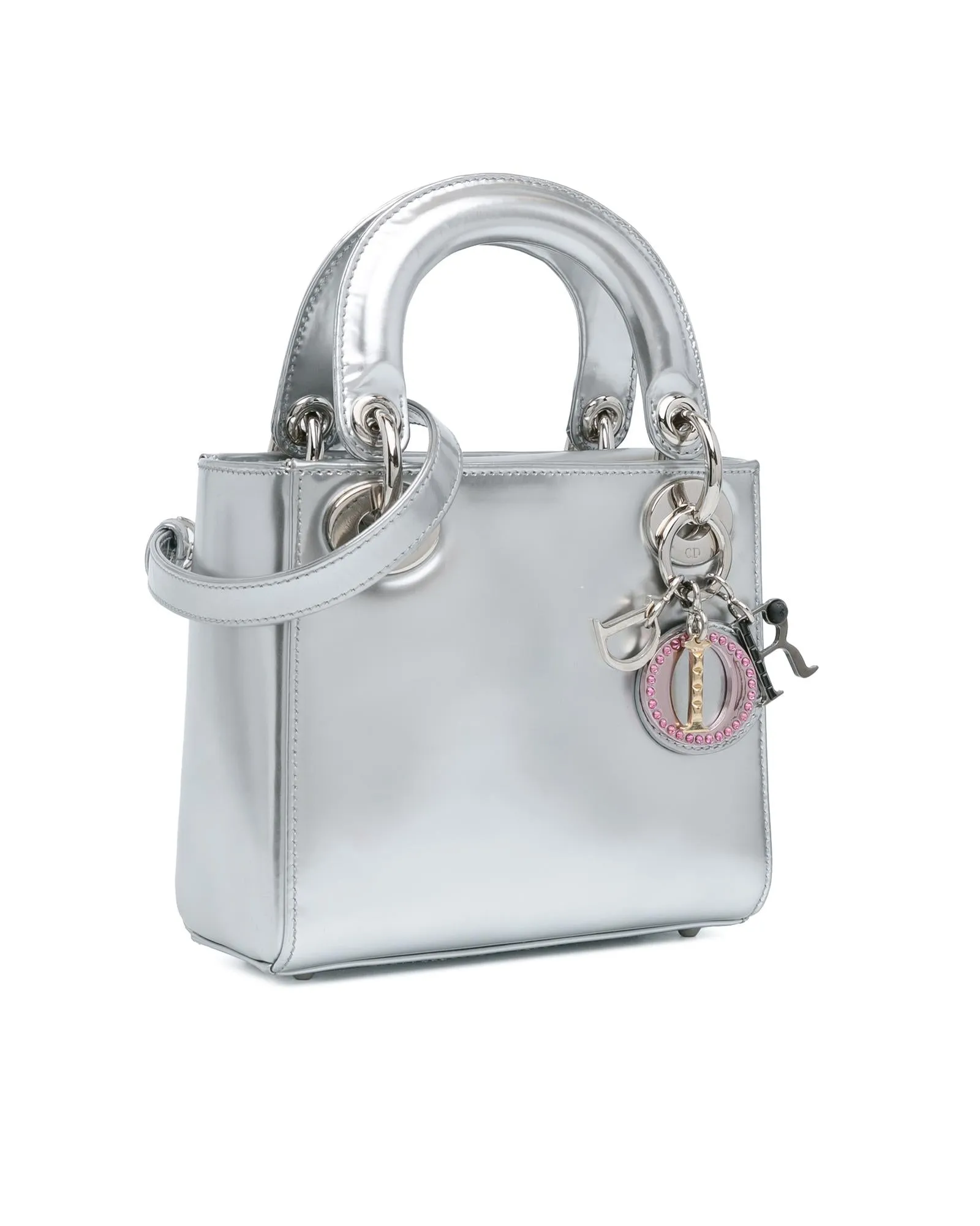 Metallic Patent Leather Lady Dior Handbag