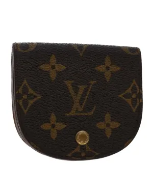 Monogram Coin Purse with Clasp Button