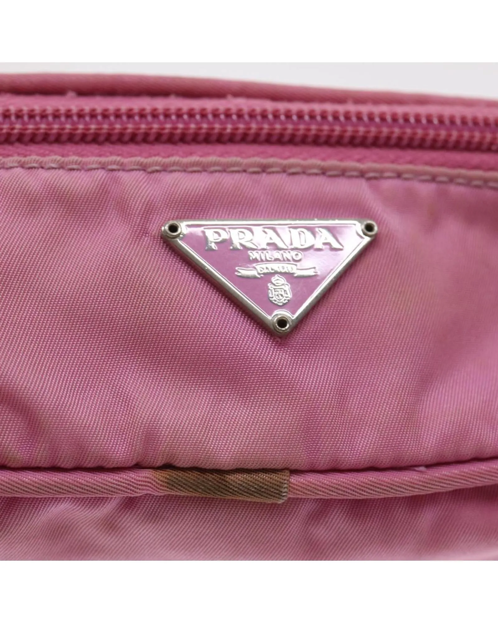 Nylon Pink Pouch with Accessories