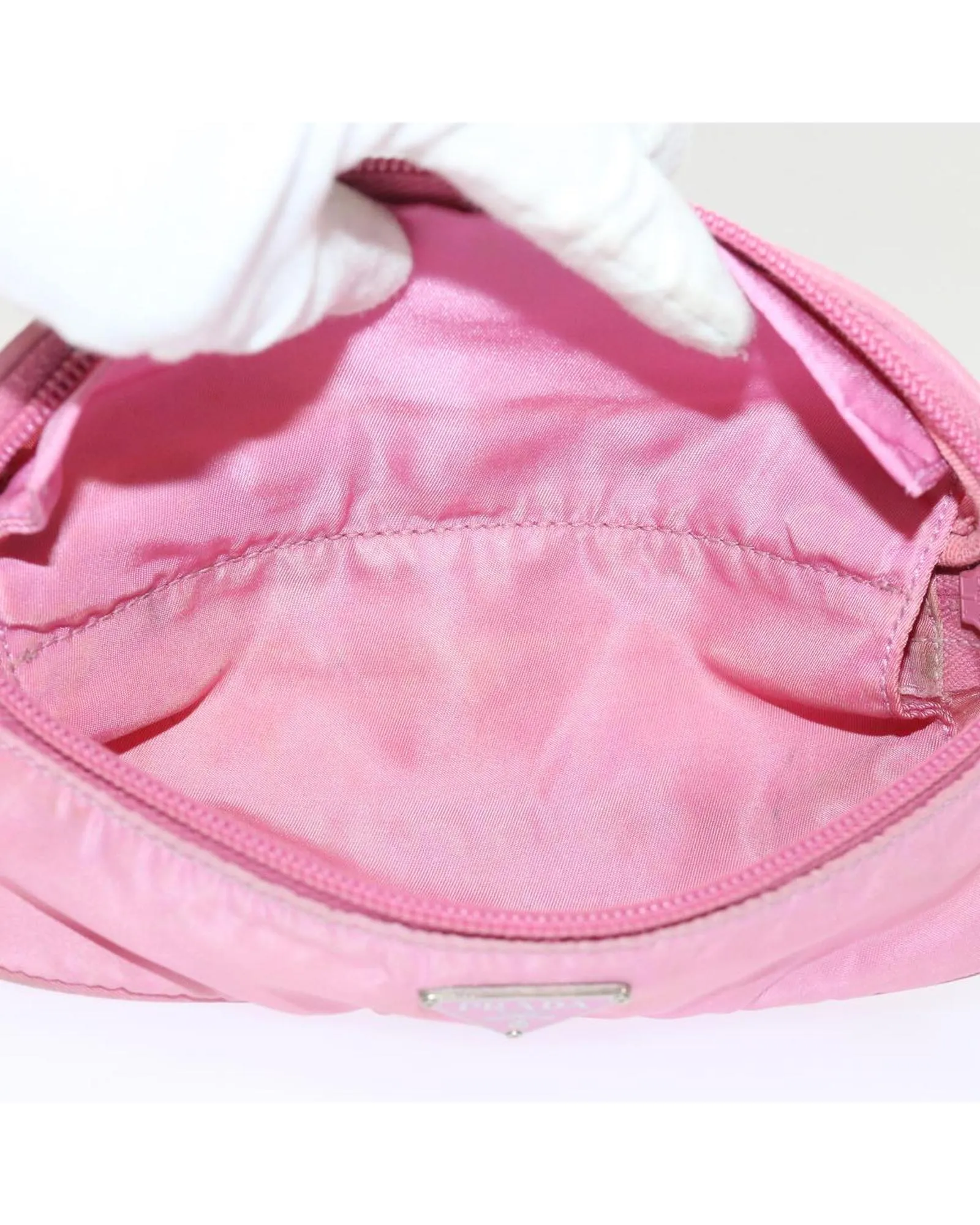 Nylon Pink Pouch with Accessories