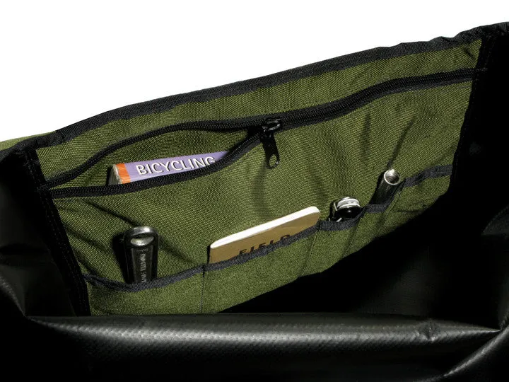 Olive and Black Waterproof Messenger Bag