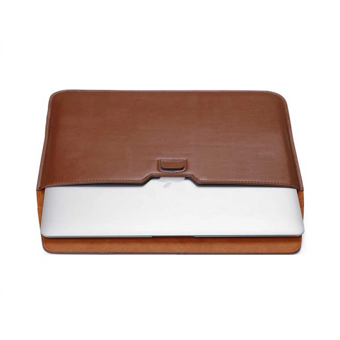 Personalized Leather Laptop Sleeve With Stand - Add Your Initial