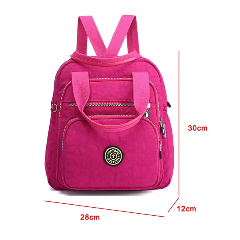 Purpdrank - New Multifunction Women Handbag and Back Bags Waterproof Nylon Fashion Female messenger bag Laptop Back pack Girls School Bags