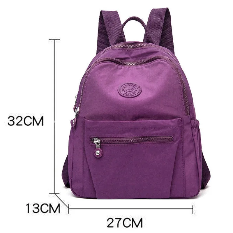 Purpdrank - New Multifunction Women Handbag and Back Bags Waterproof Nylon Fashion Female messenger bag Laptop Back pack Girls School Bags