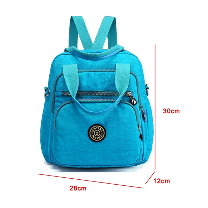 Purpdrank - New Multifunction Women Handbag and Back Bags Waterproof Nylon Fashion Female messenger bag Laptop Back pack Girls School Bags