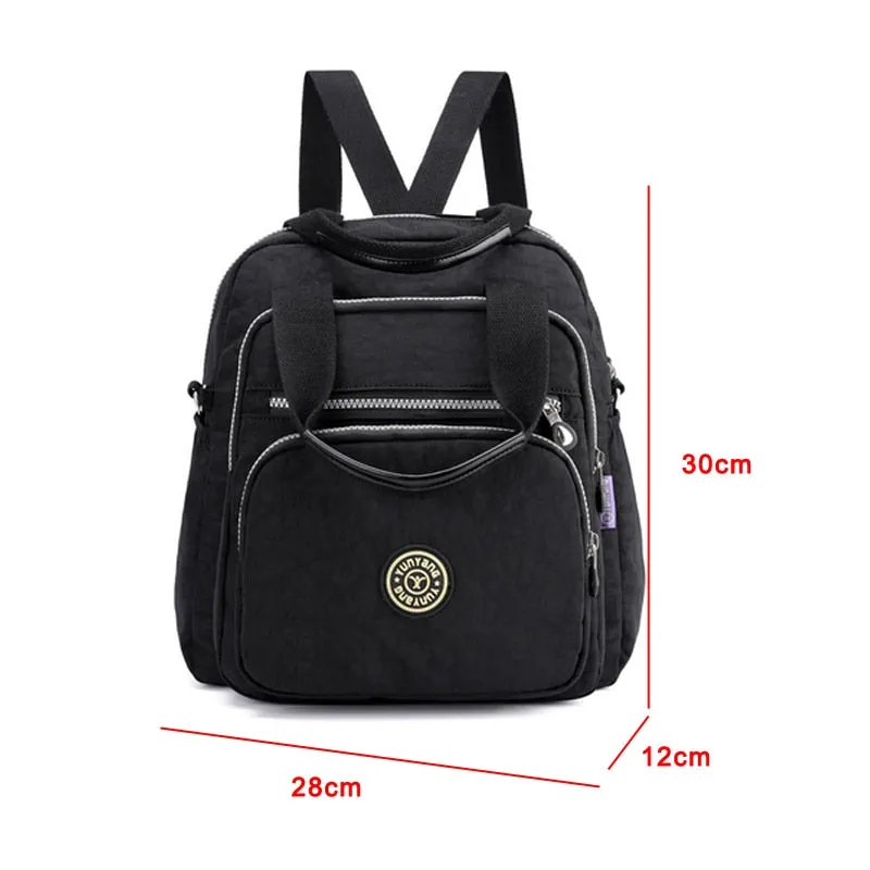 Purpdrank - New Multifunction Women Handbag and Back Bags Waterproof Nylon Fashion Female messenger bag Laptop Back pack Girls School Bags