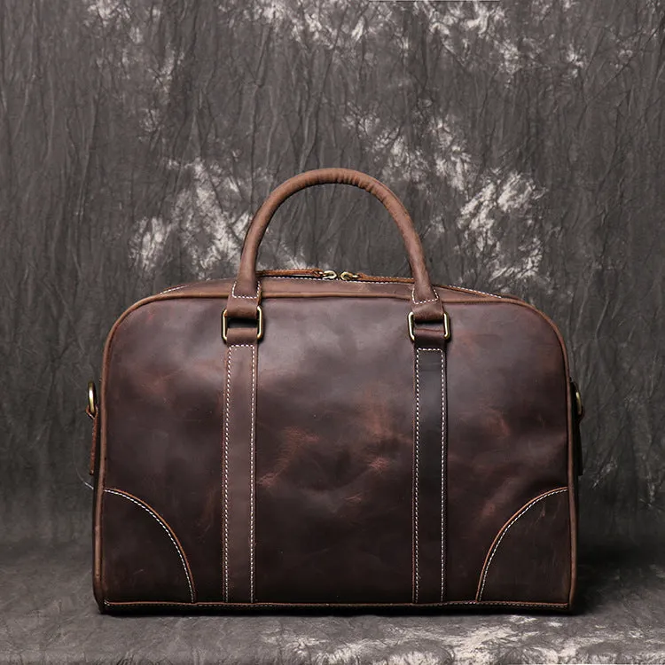 Retro Crazy Horse Leather Business Briefcase J1071