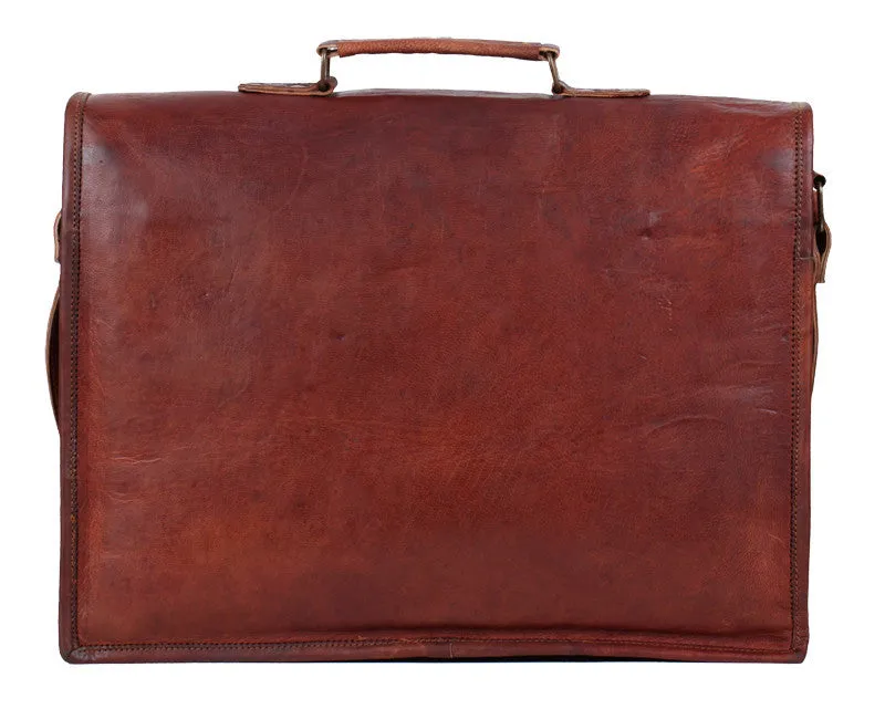 Rustic Leather Briefcase 15"