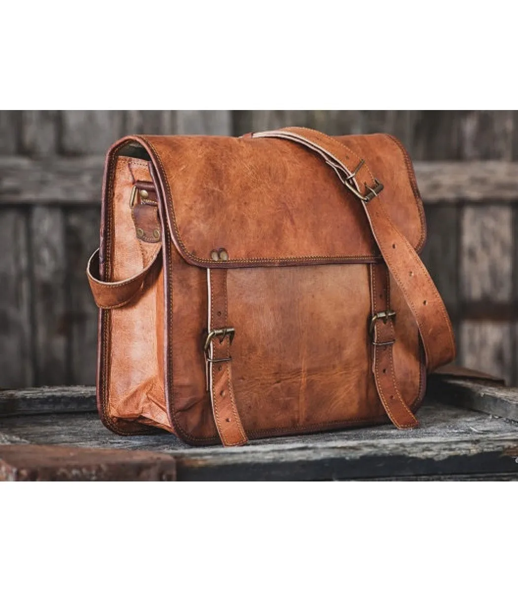 Rustic Leather Briefcase 15"