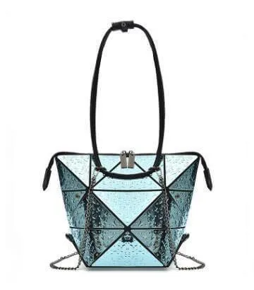 Silver Geometric Women Messenger Bag