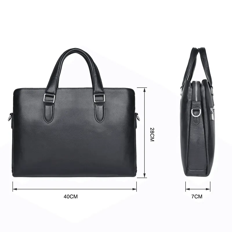 Slim Leather Laptop Bag for Professionals