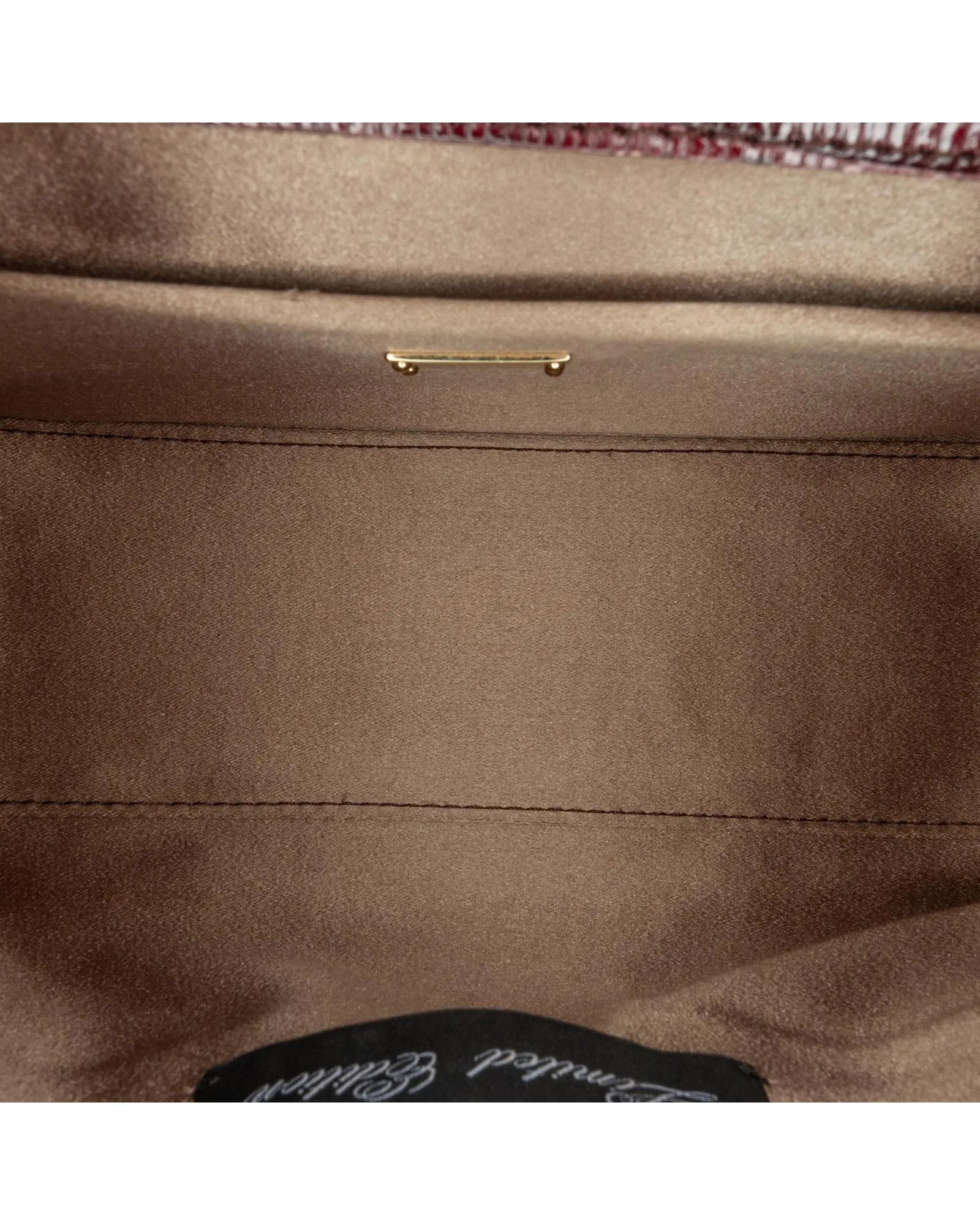 Small Embossed Calfskin Satchel with Detachable Strap