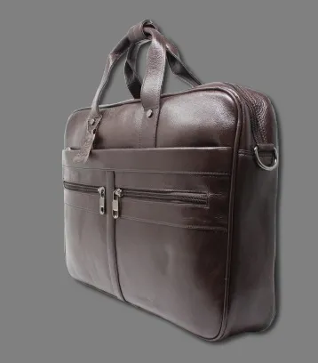 Taha 2 pocket Genuine Leather Brown Laptop Bag