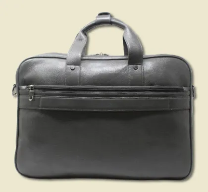 Taha 2 pocket Genuine Leather Grey Laptop Bag