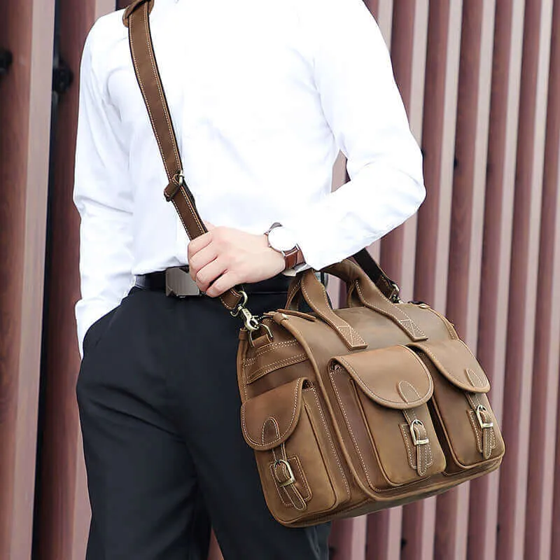 Vintage Leather Laptop Bag | Handbag, Shoulder & Crossbody