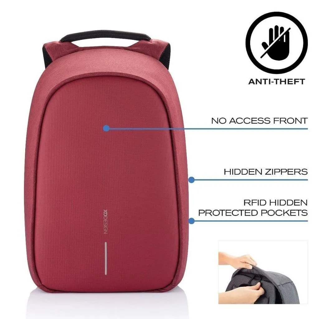 XD Design Bobby Hero Regular Anti-Theft Laptop Backpack - Red