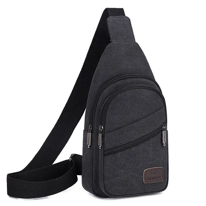 XIANGTUIBAO Casual Men's Bag  New Canvas Chest Bag Fashionable Shoulder Messenger Bag Men's Outdoor Sports Fashion Men's Bags