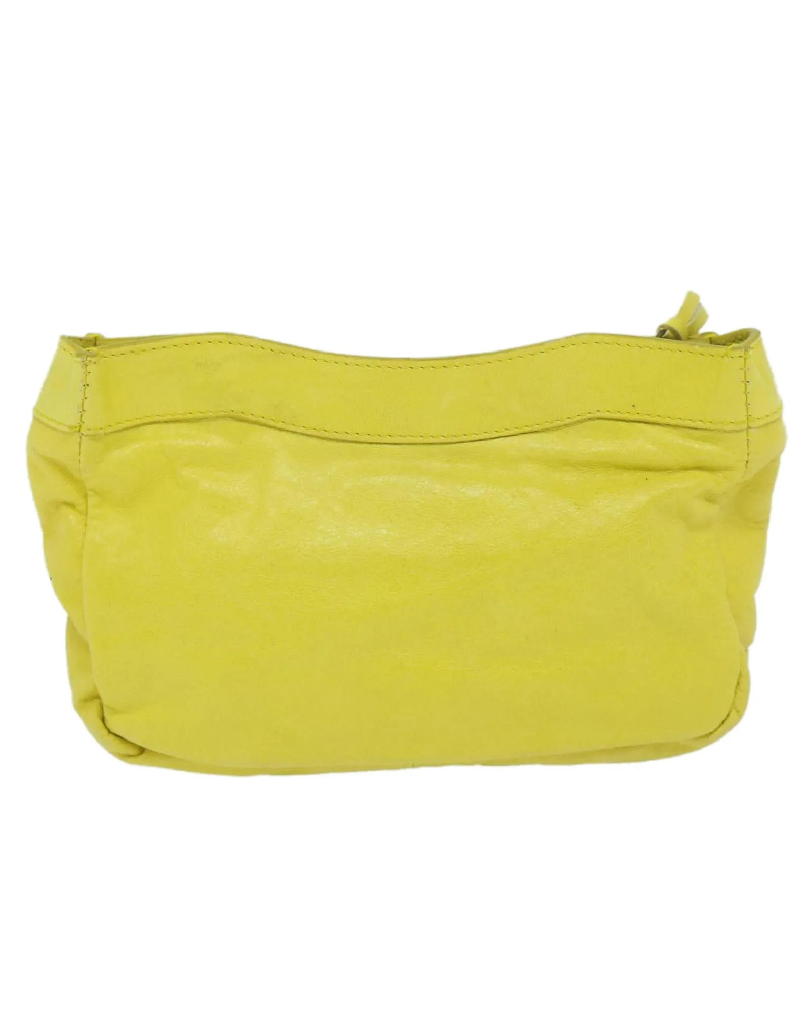 Yellow Leather Pouch with Accessory and Serial No.