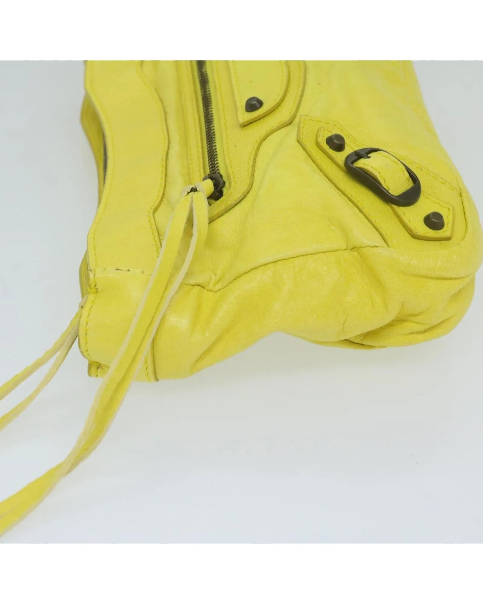 Yellow Leather Pouch with Accessory and Serial No.