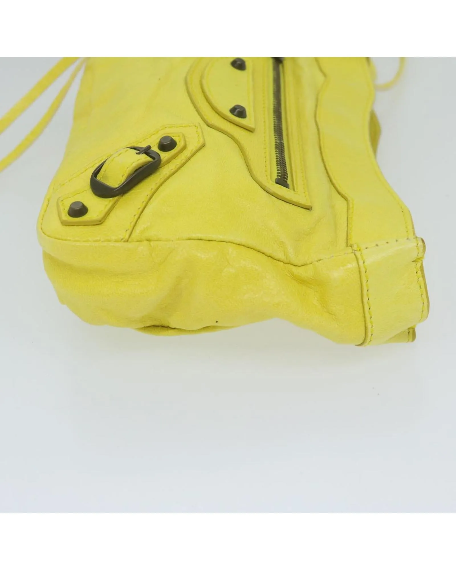 Yellow Leather Pouch with Accessory and Serial No.