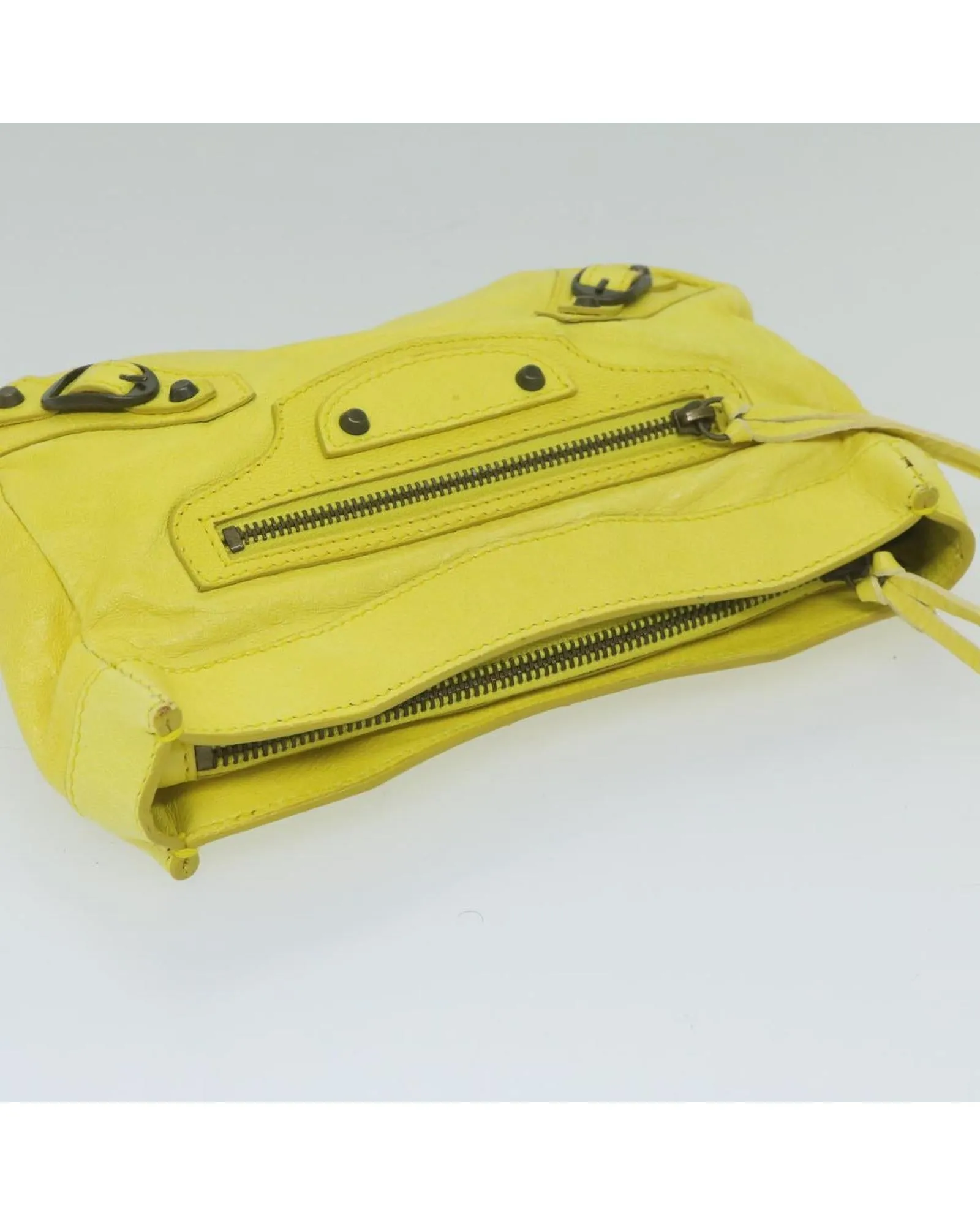 Yellow Leather Pouch with Accessory and Serial No.