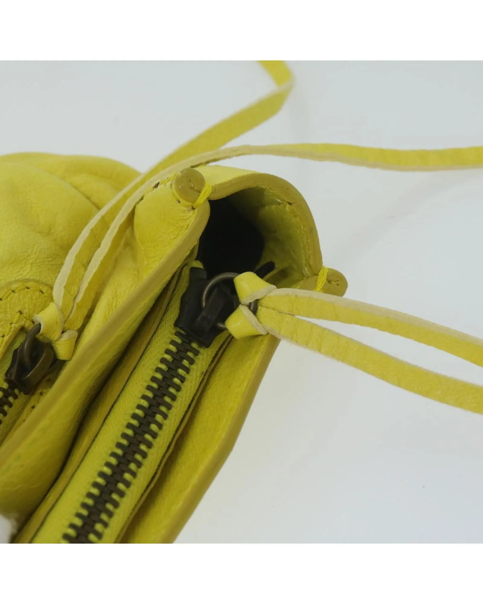 Yellow Leather Pouch with Accessory and Serial No.