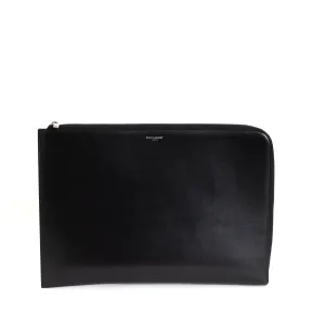 Zipped Leather Tablet Case, Black